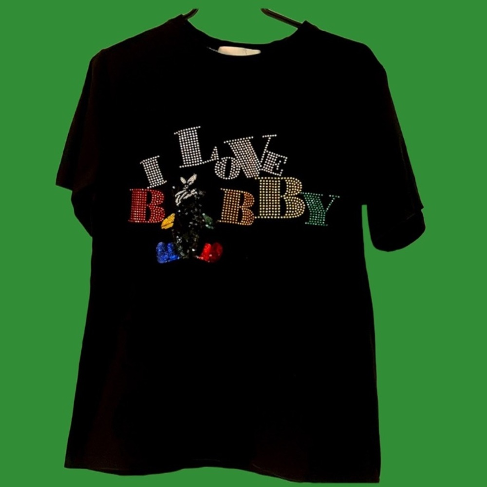 London Fashion designer Bobby Abley “I Love Bobby” T-shirt with his iconic bear